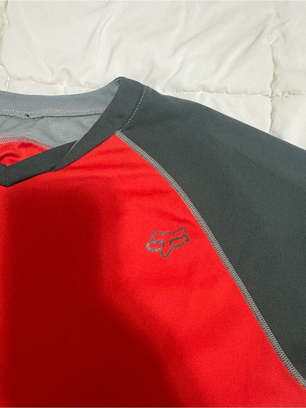 Fox Racing Red & Gray Raglan MTB Jersey - Picture 4 of 4